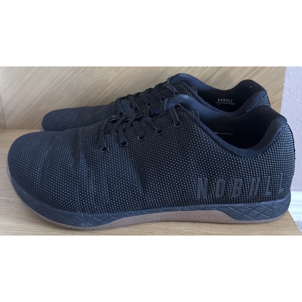 NOBULL Project Men's Black Gum Trainer Cross Training Shoes Size US 16
